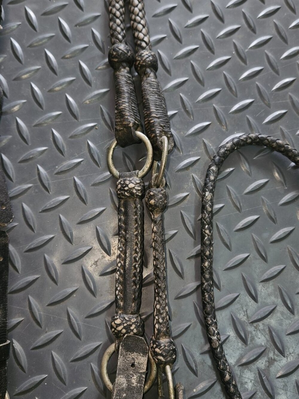 BRAIDED ROMEL REINS AND BIT HANGER  {#93-6} - Picture 2 of 6